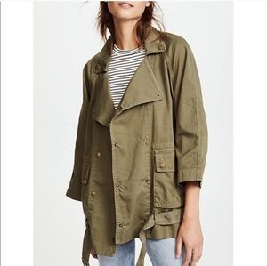 Current Elliott | Infantry Utility Jacket In Olive Army Green Missing Belt